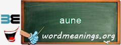 WordMeaning blackboard for aune